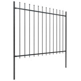Vidaxl Gartenzaun mit Spears Top 1,8 m Stahlschwarz