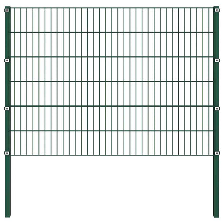 Vidaxx Zaunelement mit Eisenpfosten 176,5x120 cm grün
