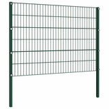 Vidaxl -Zauntafel mit Pfosten 1.7x1,2 m Eisengrün
