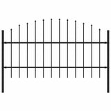 Vidaxl Gartenzaun mit Speerendop (0,75-1) x1,7 M Stahlschwarz