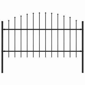 Vidaxxl Gartenzaun mit Speerspitze Stahl 181x125 cm schwarz