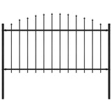 Vidaxl Gartenzaun mit Speerentop (1,25-1,5) x1,7 m Stahlschwarz