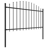 Vidaxl Gartenzaun mit Speerentop (1,25-1,5) x1,7 m Stahlschwarz