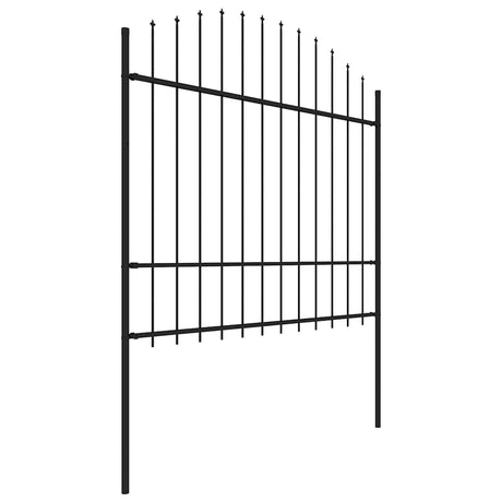 Vidaxxl Gartenzaun mit Speerspitze Stahl 181x175 cm schwarz
