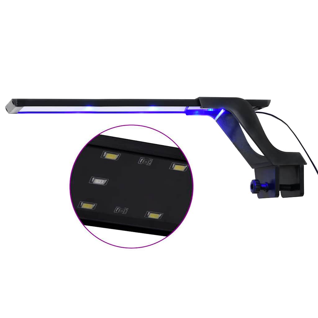 VidaXL Aquariumlampe mit Klemme LED 35-55 cm Blau und Weiß