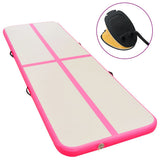 Vidaxl Gymnastics Matte mit Pumpen aufblasbar 300x100x10 cm PVC Pink