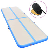 Vidaxl Gymnastics Matte mit Pumpenblasable 700x100x10 cm PVC Blau
