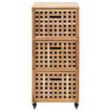 Vidaxl badkamerkastje 41x41x91 cm massief walnotenhout