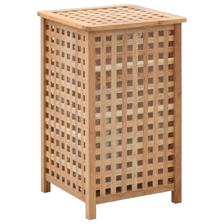 Vidaxl Waschkorb 39x39x65 cm Festes Walnussholz