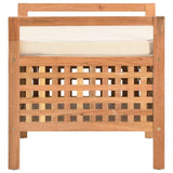 Vidaxl opbergbankje 49x48x49 cm massief walnotenhout
