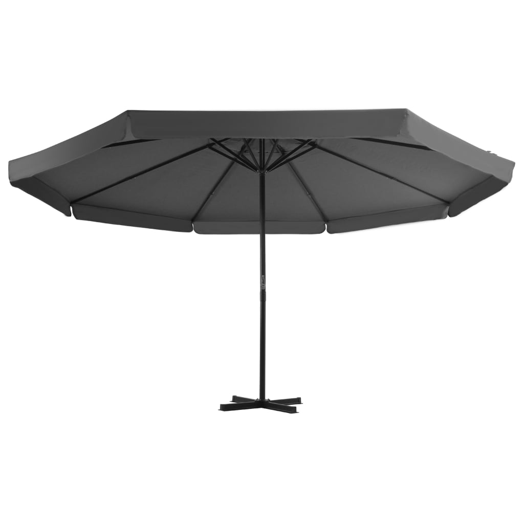 VIDAXL -Parasol mit tragbarem Basis -Anthrazit -ausgelöst