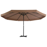 Vidaxl Parasol mit tragbarem Basistaupe