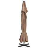 Vidaxl Parasol mit tragbarem Basistaupe
