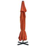 Vidaxl Parasol mit tragbarem Basis -Terrakotta hell
