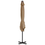 Vidaxl Parasol mit tragbarem Basistaupe