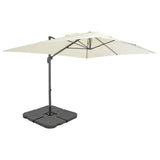 Vidaxl parasol met draagbare voet zandkleurig