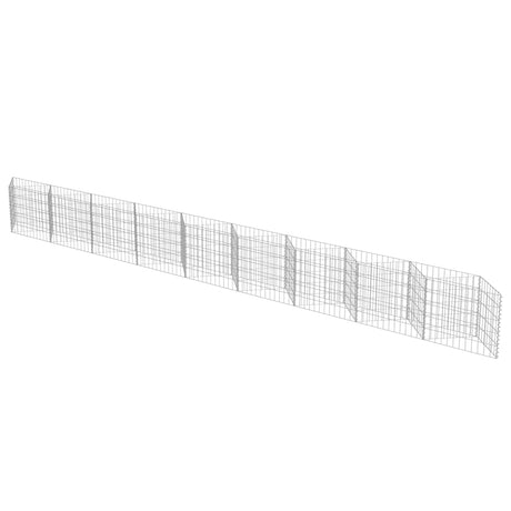 Vidaxl Schanskorf Wand 630x30x50 cm verzinkter Stahl