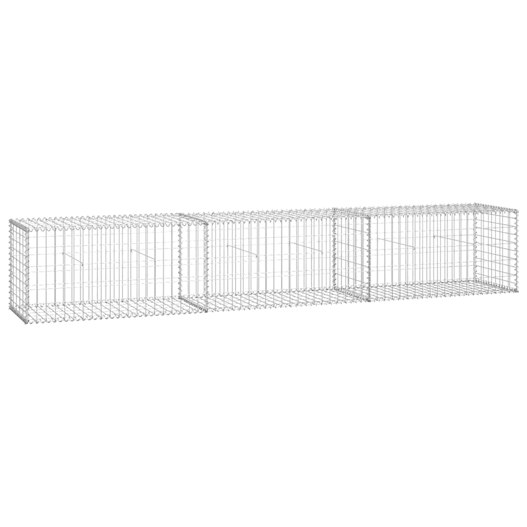 Vidaxl Schanskorf Wand mit Deckel 300x50x50 cm verzinkter Stahl