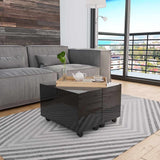 Vidaxl salontafel 60x60x35 cm bewerkt hout hoogglans zwart