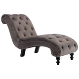 Vidaxl chaise longue fluweel grijs
