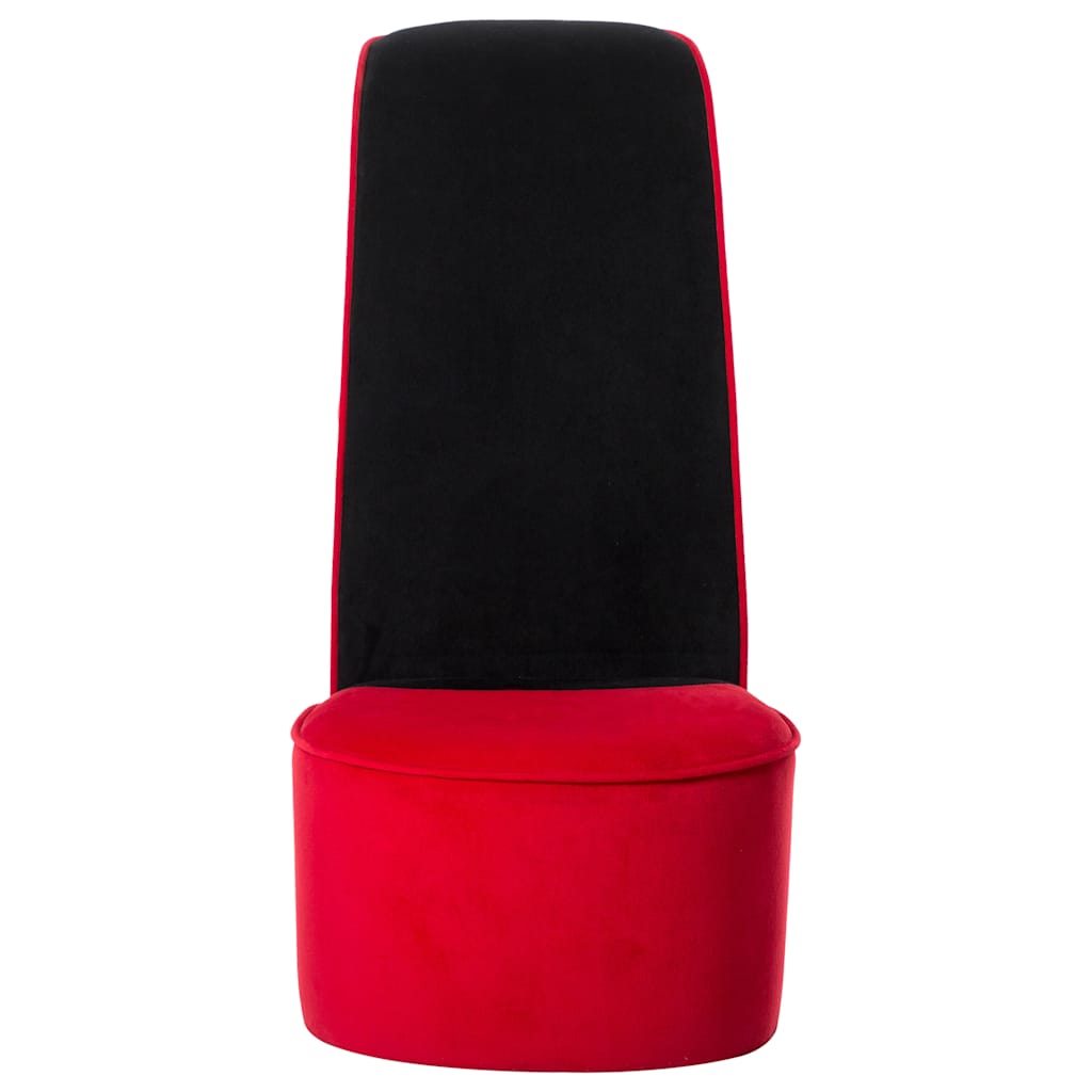 Vidaxl hakstoel fluweel rood