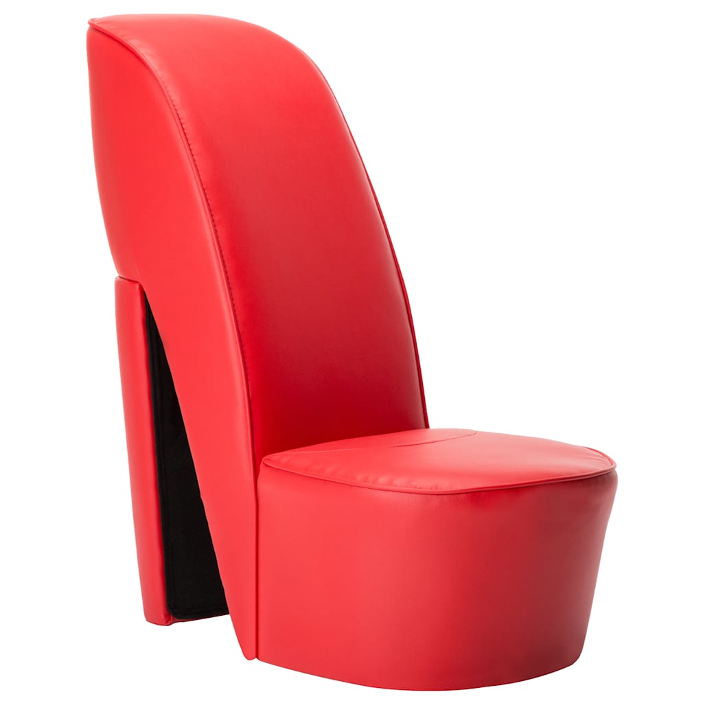 Vidaxl hakstoel kunstleer rood