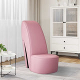 Vidaxl hakstoel kunstleer roze