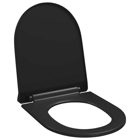 Vidaxl Toilettensitz Soft-Close-Close mit Schnellverkaufsdesign Schwarz