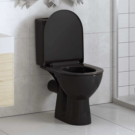 Vidaxl Toilettensitz Soft-Close-Close mit Schnellverkaufsdesign Schwarz