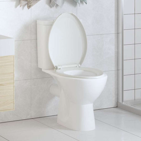 Vidaxl Toilettensitz Soft-Close mit Schnellveröffentlichungsdesign Weiß