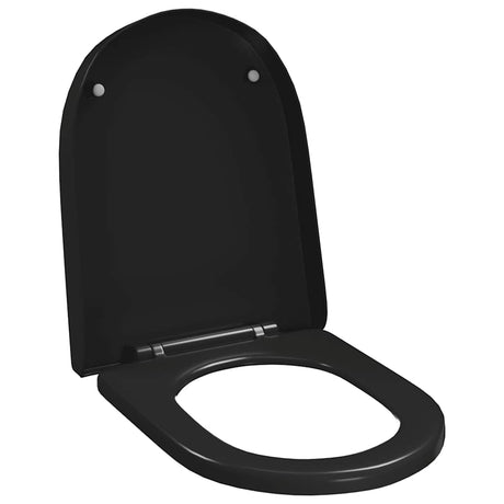 Vidaxl Toilettensitz Soft-Close-Close mit Schnellverkaufsdesign Schwarz