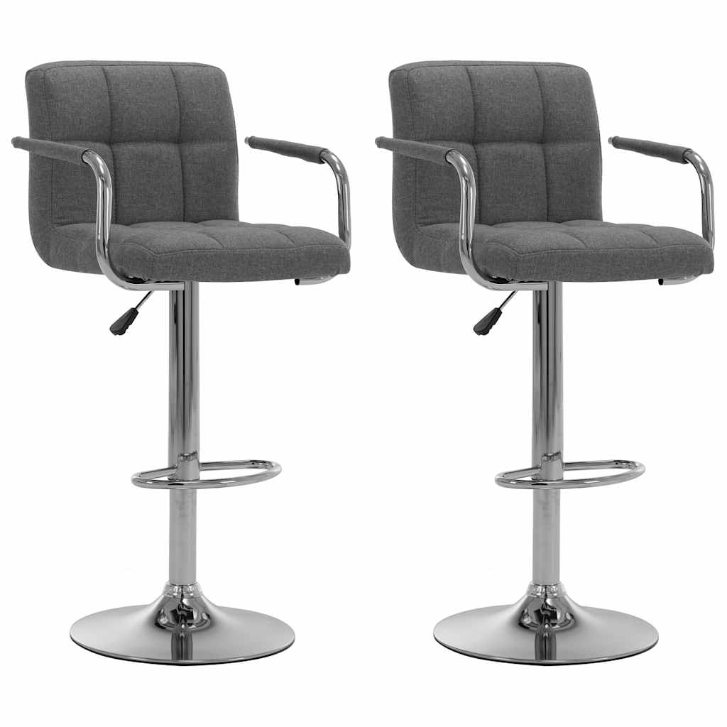 Vidaxl barstoelen 2 st stof lichtgrijs