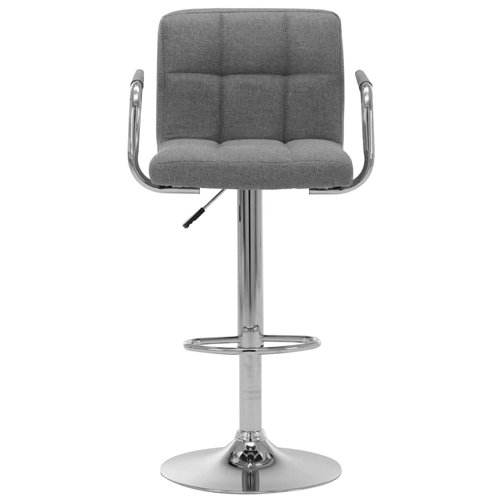 Vidaxl barstoelen 2 st stof lichtgrijs