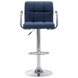 Vidaxl barstoelen 2 st stof blauw