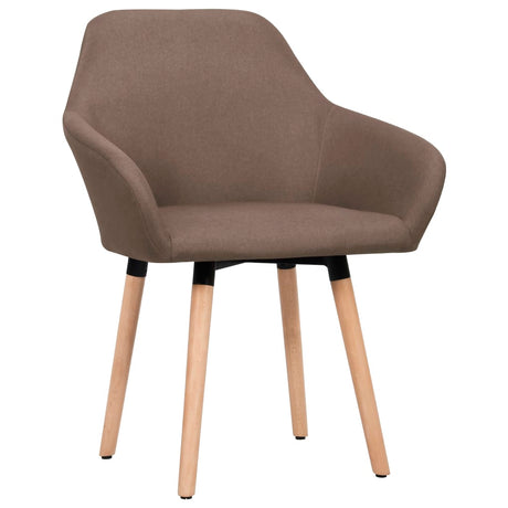 Vidaxl eetkamerstoelen 2 st stof bruin