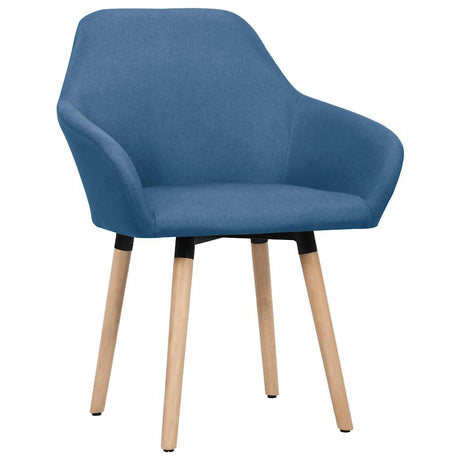Vidaxl eetkamerstoelen 2 st stof blauw