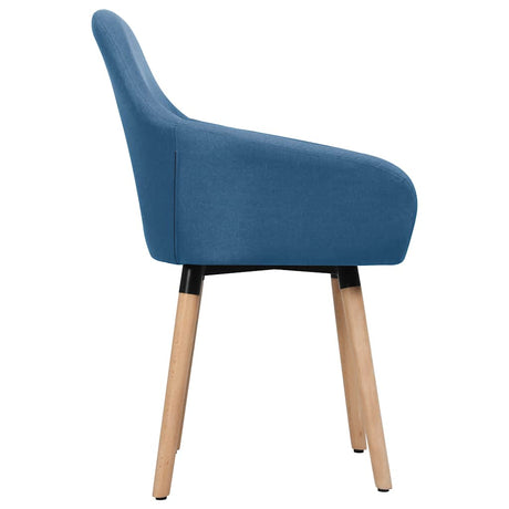 Vidaxl eetkamerstoelen 2 st stof blauw