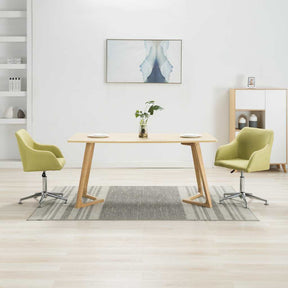 Vidaxl eetkamerstoelen draaibaar 2 st stof groen