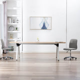 Vidaxl eetkamerstoelen 2 st stof lichtgrijs