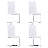 Vidaxl eetkamerstoelen 4 st kunstleer wit