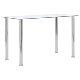 Vidaxl eettafel 120x60x75 cm gehard glas transparant