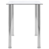 Vidaxl eettafel 120x60x75 cm gehard glas transparant