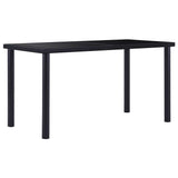 Vidaxl eettafel 140x70x75 cm gehard glas zwart