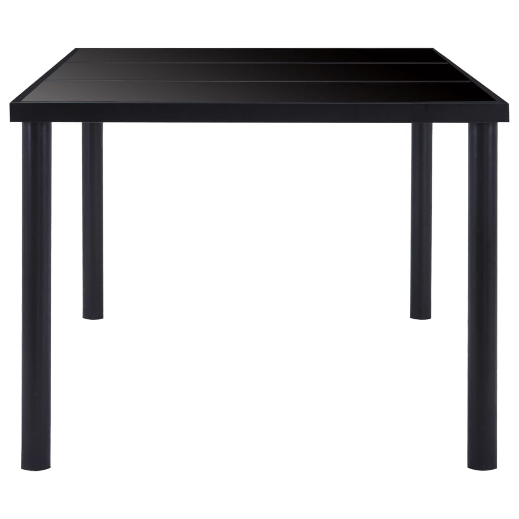 Vidaxl eettafel 160x80x75 cm gehard glas zwart