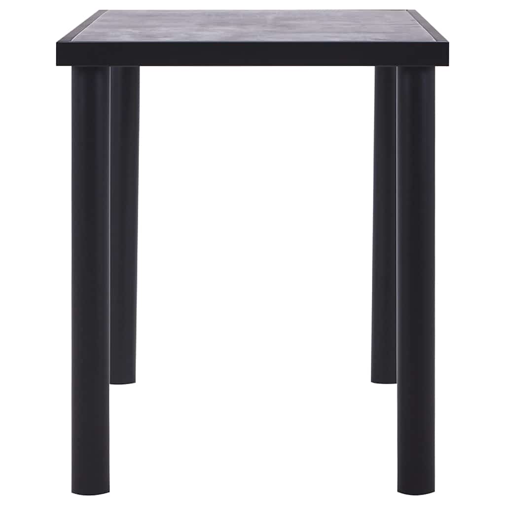 Vidaxl eettafel 120x60x75 cm mdf zwart en betongrijs