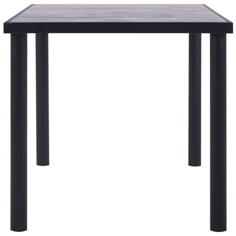 Vidaxl eettafel 160x80x75 cm mdf zwart en betongrijs