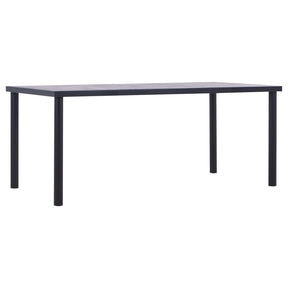 Vidaxl eettafel 180x90x75 cm mdf zwart en betongrijs