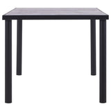 Vidaxl eettafel 180x90x75 cm mdf zwart en betongrijs