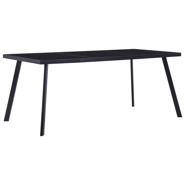 Vidaxl eettafel 160x80x75 cm gehard glas zwart