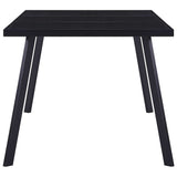 Vidaxl eettafel 160x80x75 cm gehard glas zwart
